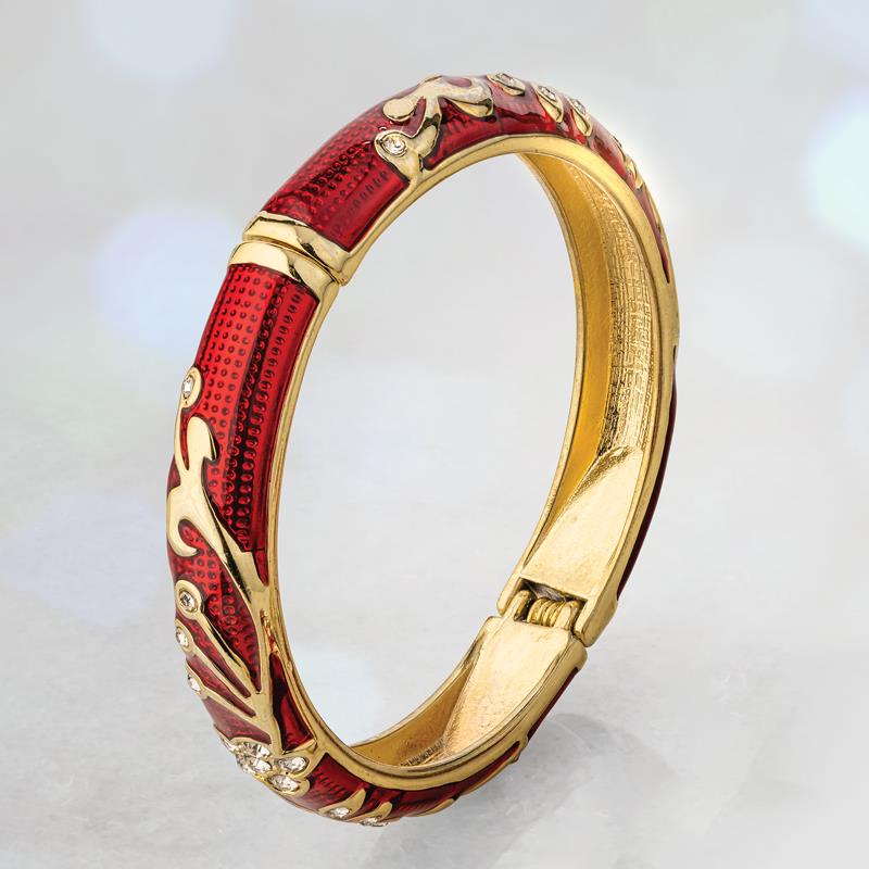 Red Splendide Nouveau Bangle